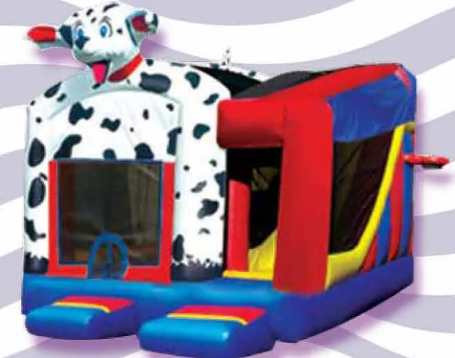 Dalmatian Inflatable Combo Slide and Bouncer